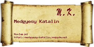 Medgyesy Katalin névjegykártya